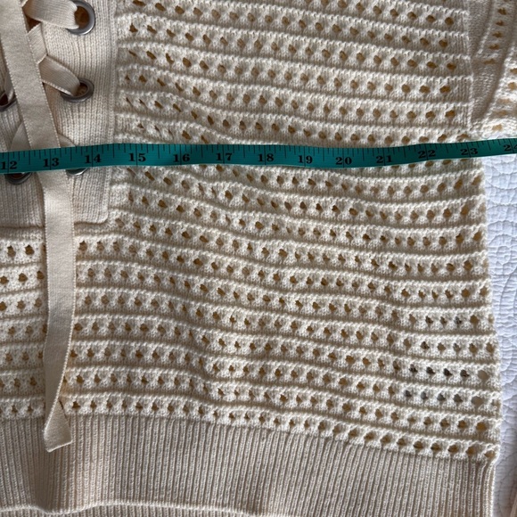 POINTELLE-KNIT JUMPER WITH LACING - Picture 6 of 9